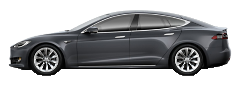Grey Tesla model 3 luxury rental car on Maui
