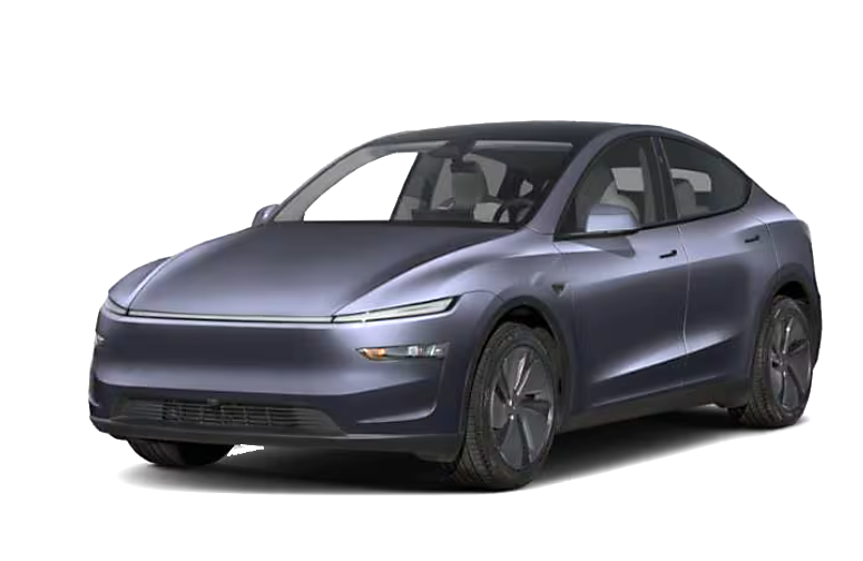 Grey Tesla model Y luxury rental car on Maui